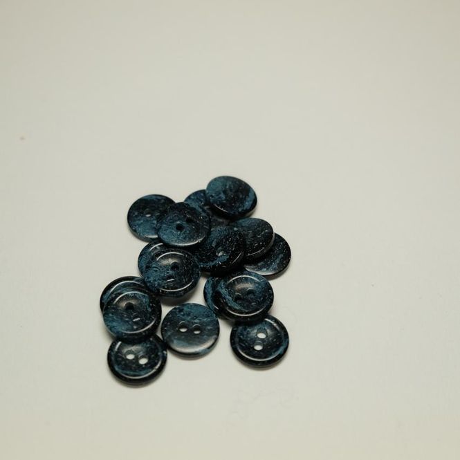 Hovedbilde Knapper blå spraglet 20mm