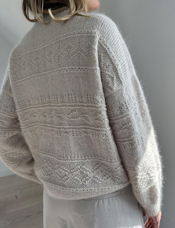 Porcelain Damask Sweater