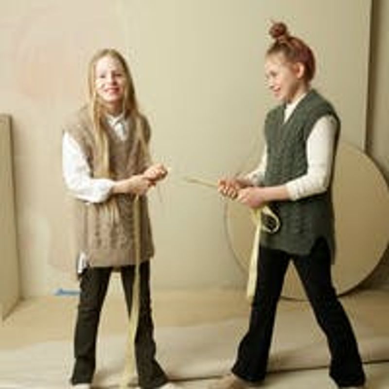 Rauma-Garn - Novas flettevest barn strikkepakke