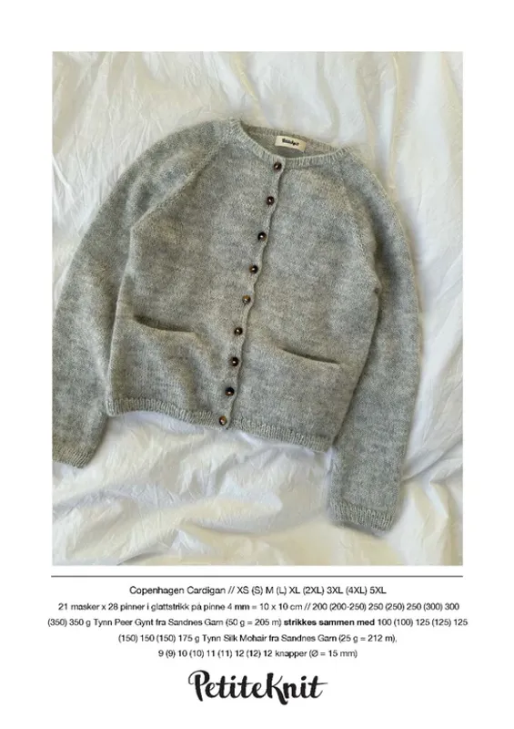 PK-330  Copenhagen Cardigan oppskrift