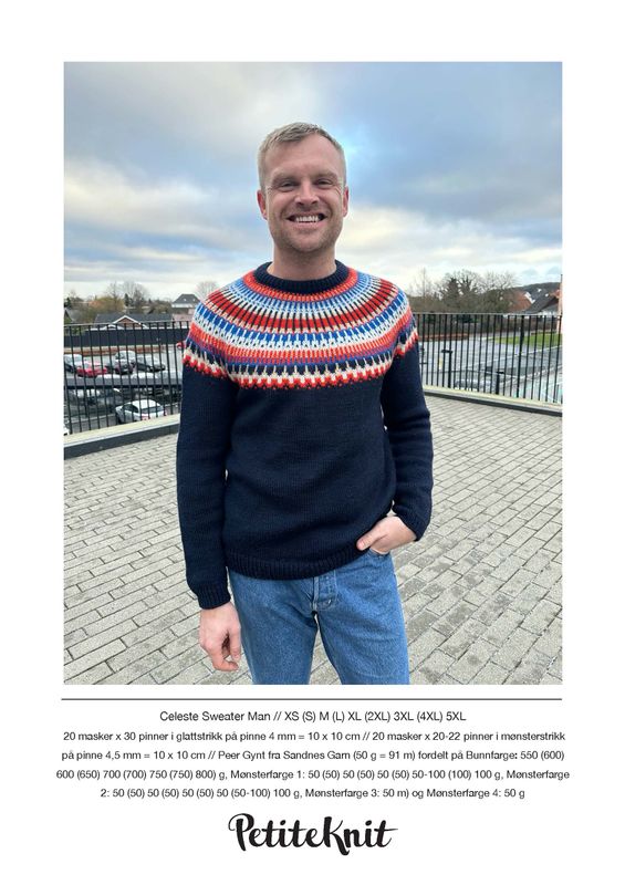 PK-226 Celeste Sweater Man oppskrift