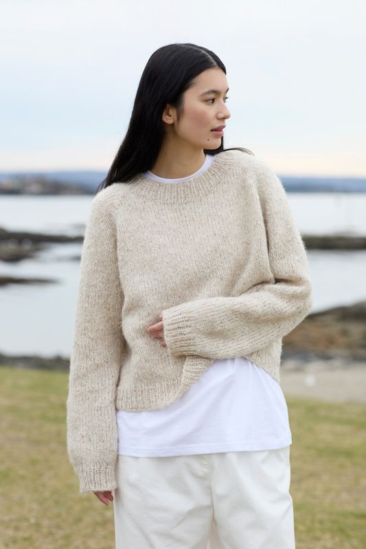 Gaya høstgenser (Tweed lys beige) 