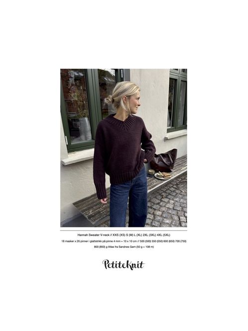 Hovedbilde PK-296 Hannah Sweater V-neck oppskrift