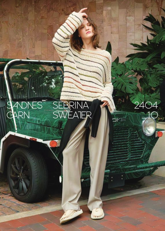Enkeltoppskrift / 2404 Sommerstrikk / Nr. 10 Sebrina sweater