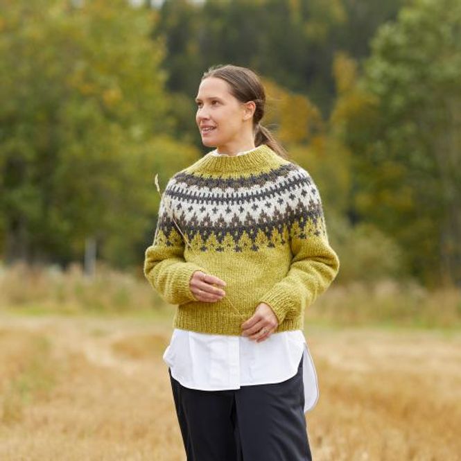 Hovedbilde Vardegenser dame (gul melert)